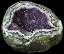 Beautiful Amethyst Crystal Geode with Calcite - Uruguay #59587-2